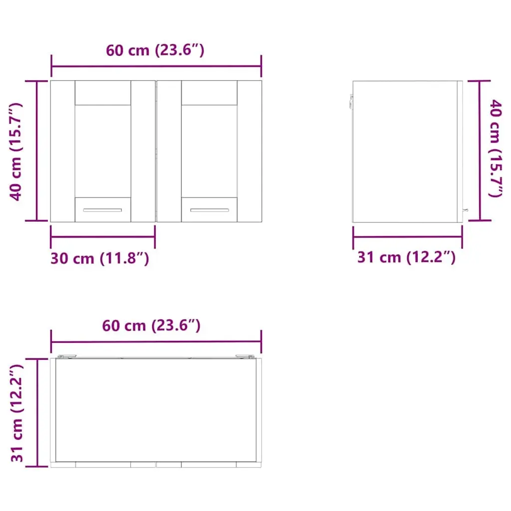 White Modern Hanging Kitchen Cabinet