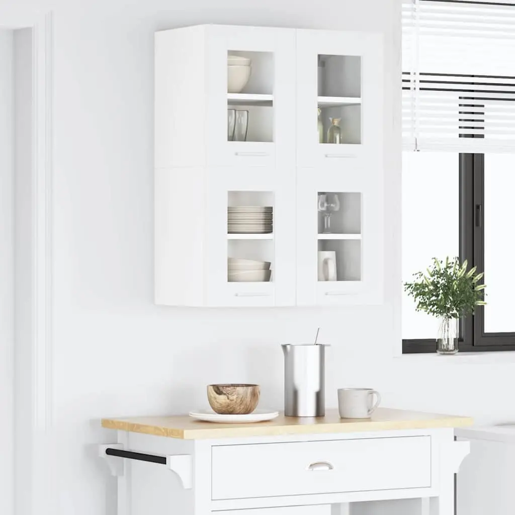 White Modern Hanging Kitchen Cabinet