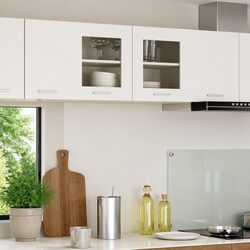 Durable White Hanging Kitchen Cabinet with Door 80 x 31 x 40 cm