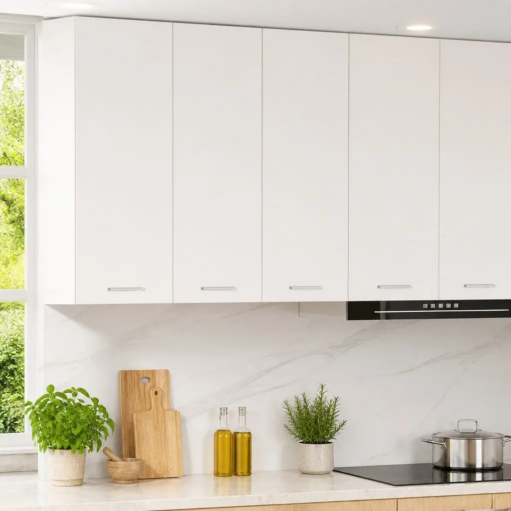 White Hanging Cabinet Set for Kitchen Storage