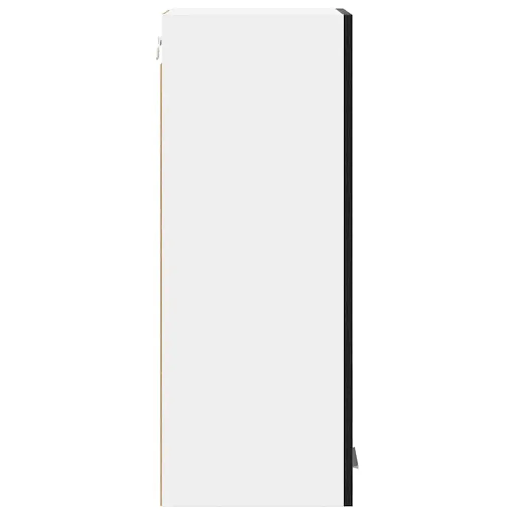 Hanging Kitchen Cabinet Engineered Wood 30x31x80cm Black Oak White