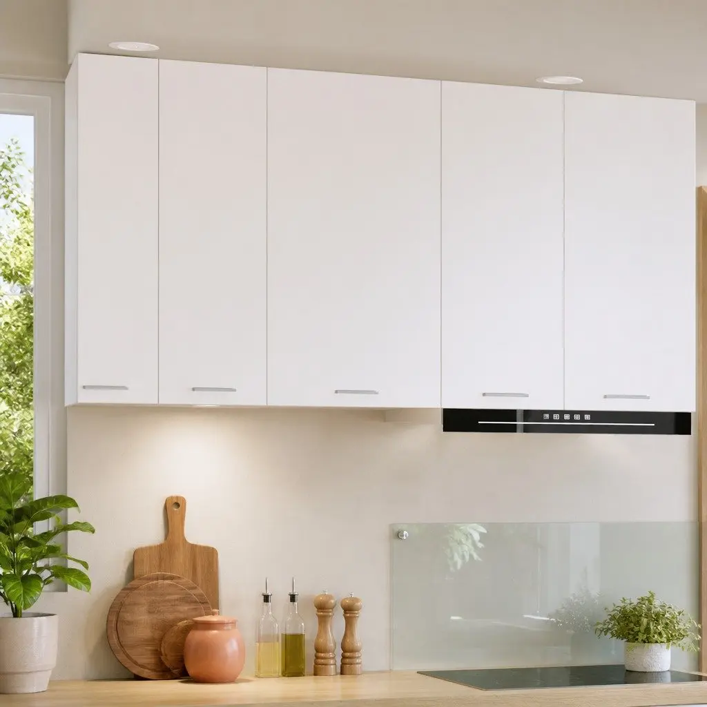 White Hanging Kitchen Cabinet with Door