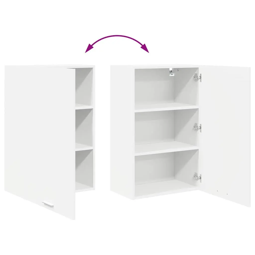 White Hanging Kitchen Cabinet with Door