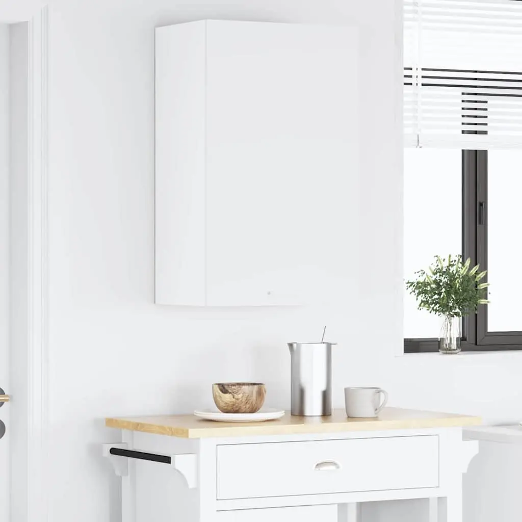 White Hanging Kitchen Cabinet with Door