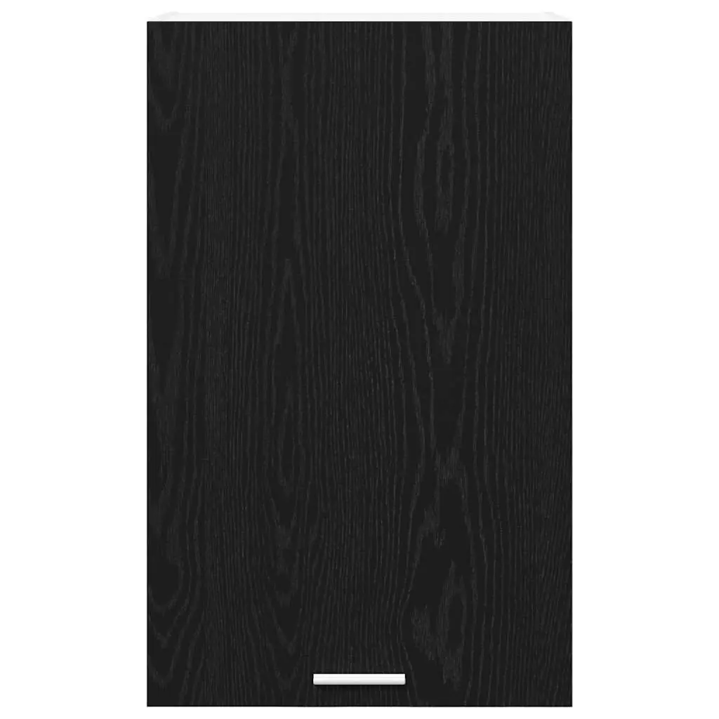 Black Oak and White Kitchen Hanging Cabinet