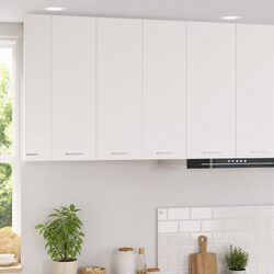 Sturdy White Hanging Kitchen Cabinet for Organizing