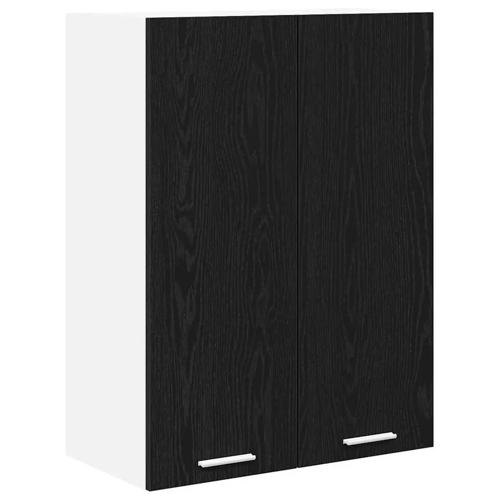 Black Oak Hanging Kitchen Cabinet for Storage
