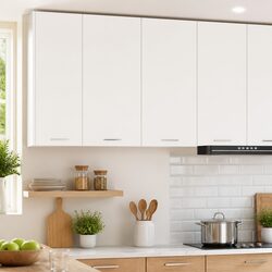 Durable Hanging Kitchen Cabinet with Door, White 80x31x80cm