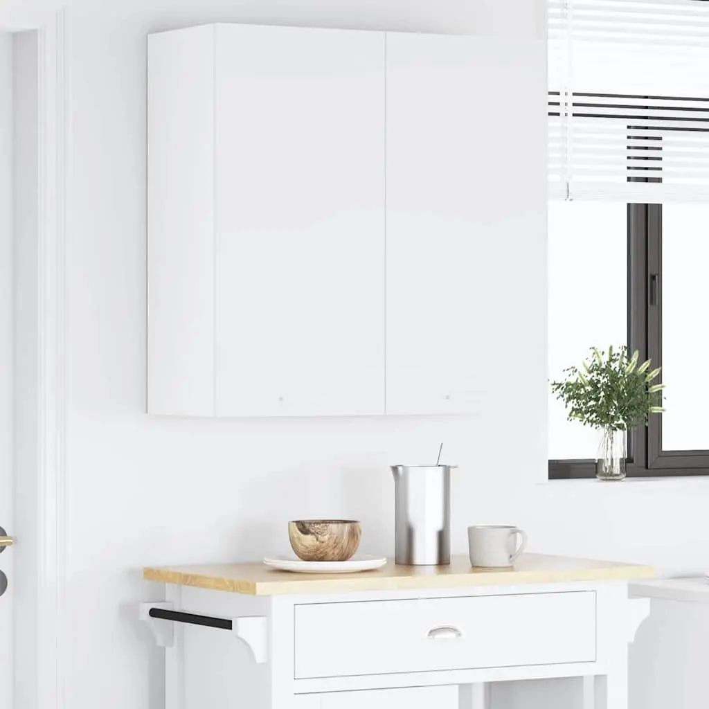 Hanging Kitchen Cabinet with Door, White 80x31x80cm