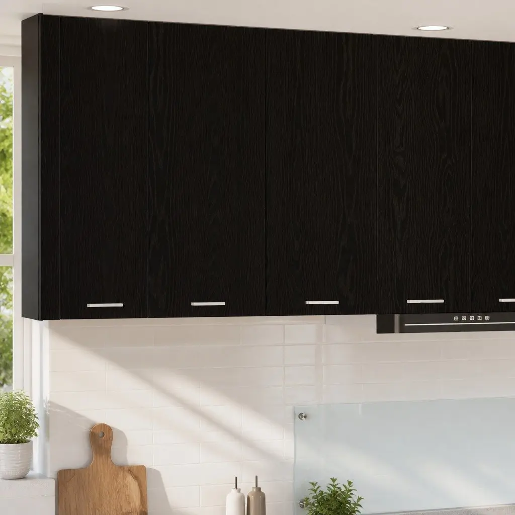 Black Oak Hanging Kitchen Cabinet 80x31x80cm