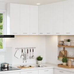 Modern Wall-Mounted White Kitchen Storage Cabinet