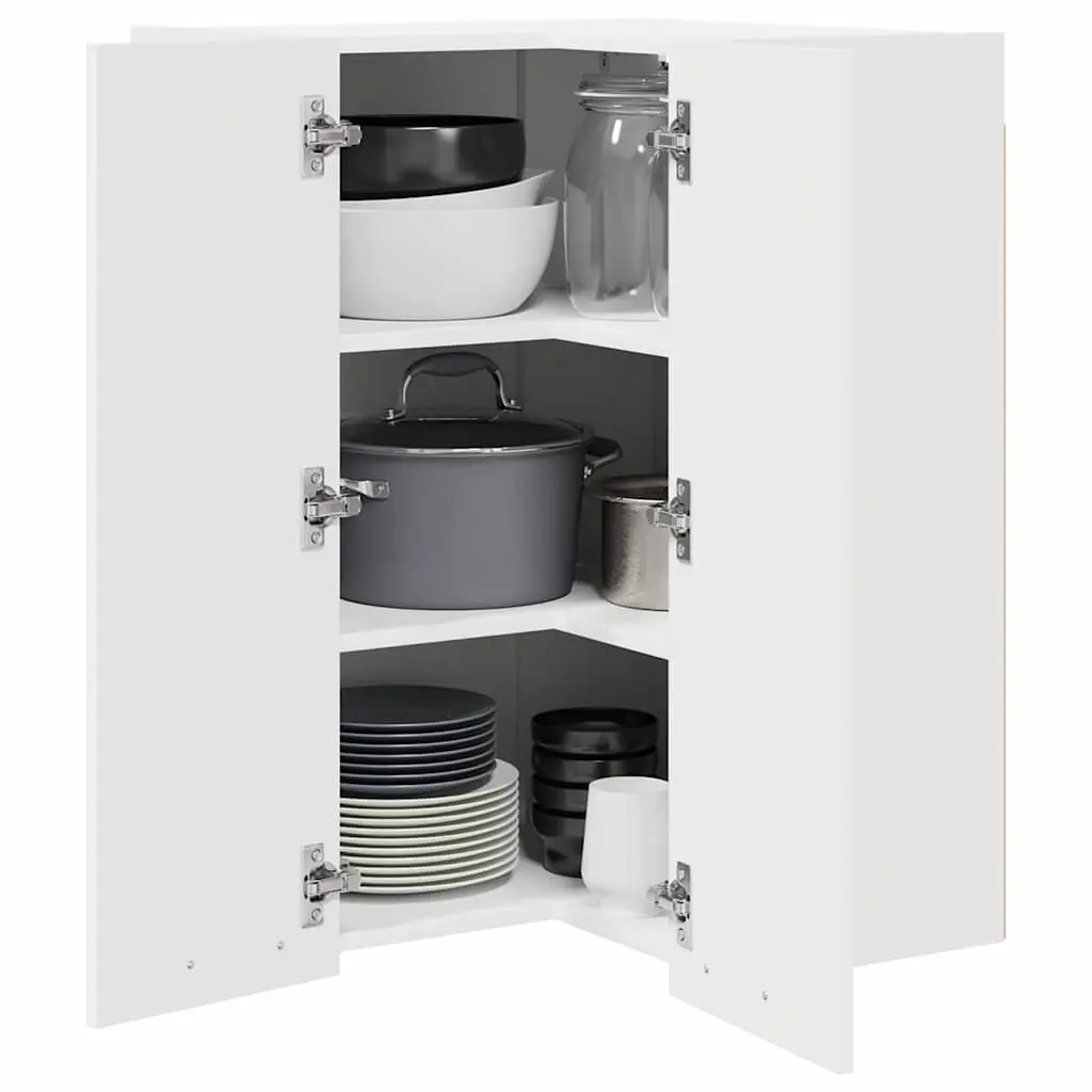 Wall-Mounted White Kitchen Storage Cabinet