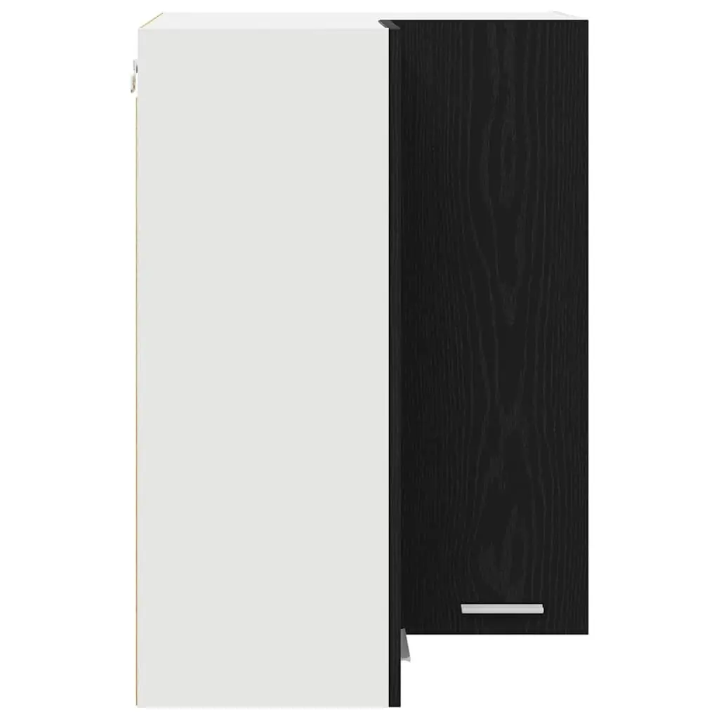 Hanging Kitchen Cabinet Engineered Wood 57x57x80cm Black Oak White