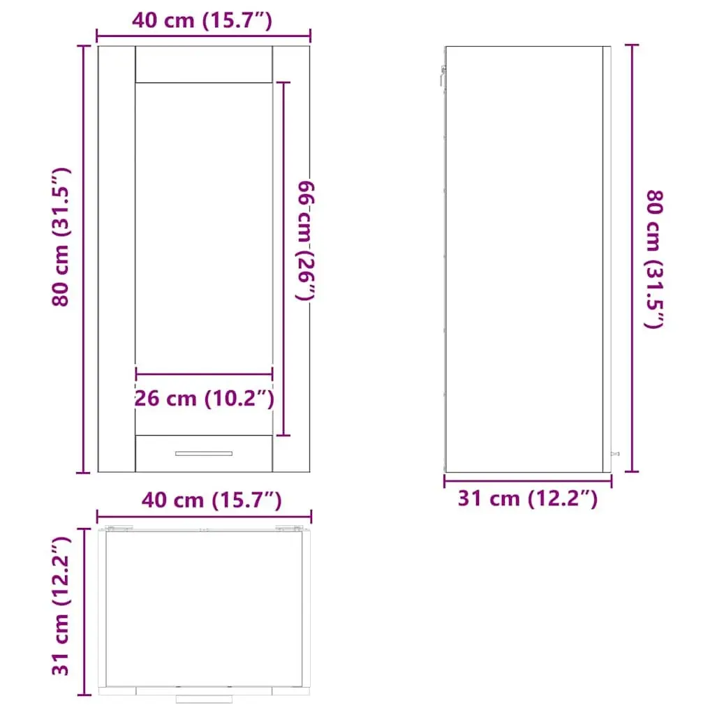 White Hanging Kitchen Cabinet for Organized Storage
