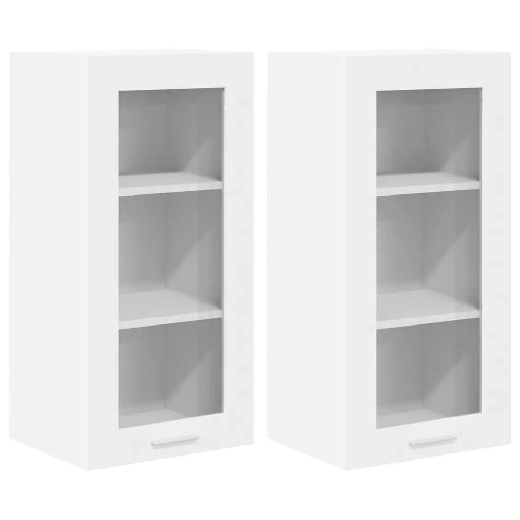 Hanging Kitchen Cabinet Engineered Wood 40 x 31 x 80 cm White 2 Piece