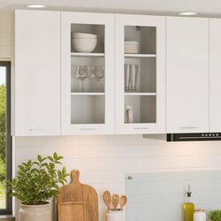 Modern White Hanging Kitchen Cabinet with Door