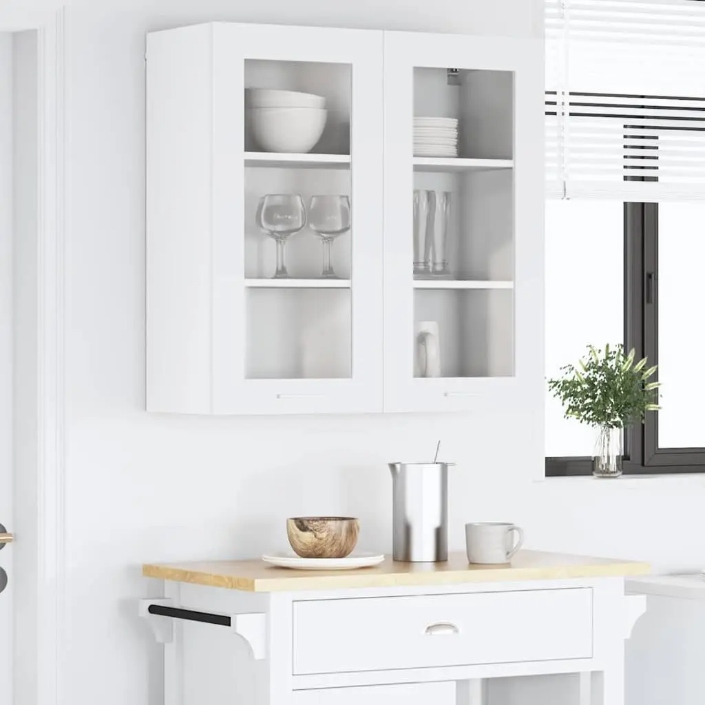 White Hanging Kitchen Cabinet with Door