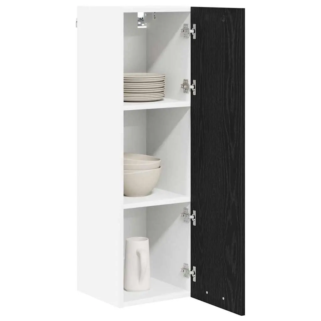 Black Oak Hanging Kitchen Storage Unit 30 x 31 x 100 cm