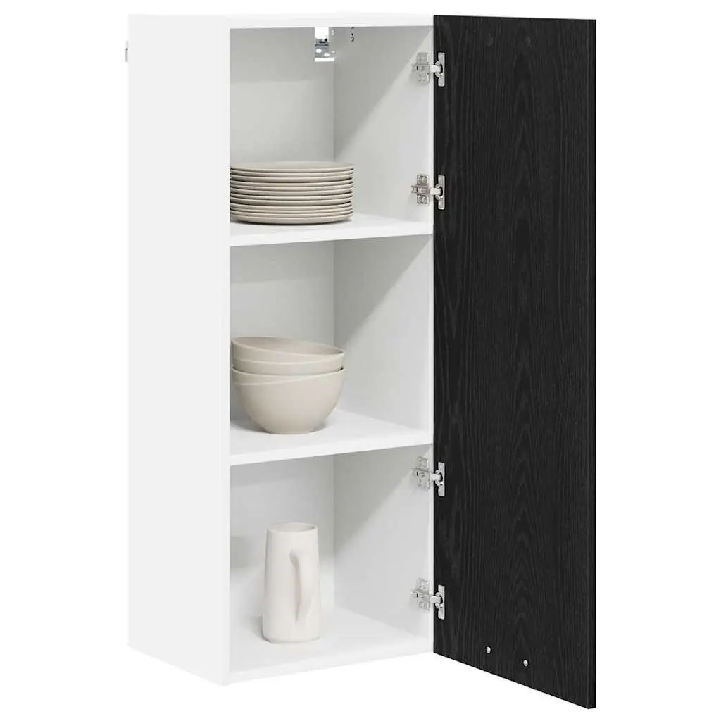 Hanging Kitchen Cabinet Engineered Wood 40 x 31 x 100 cm Black Oak