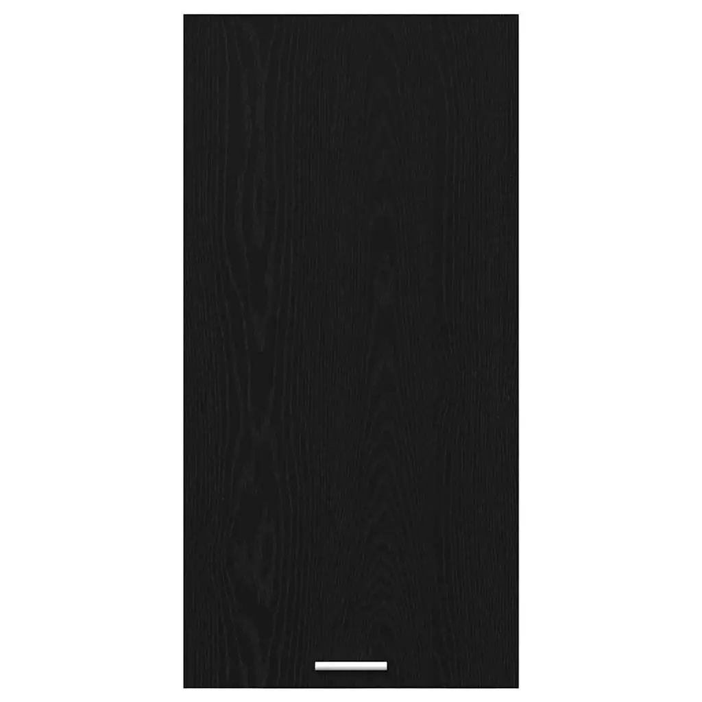 Hanging Kitchen Cabinet with Door Black Oak White