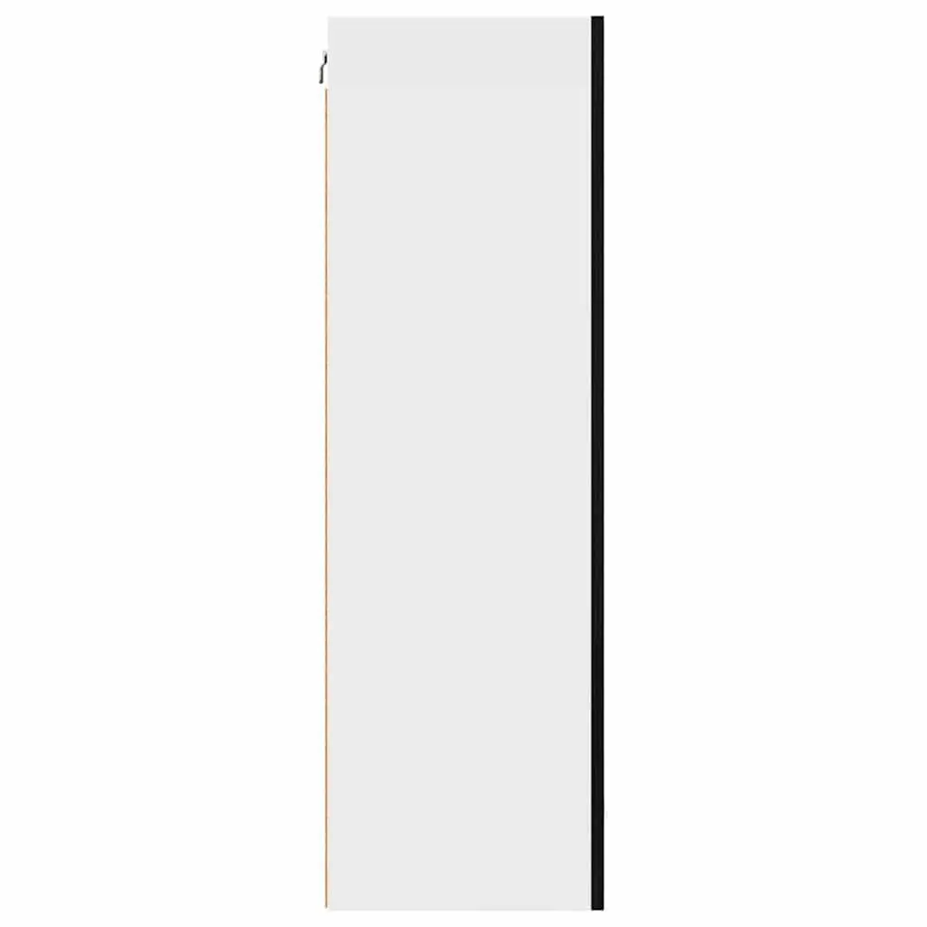 Hanging Kitchen Cabinet with Door Black Oak White