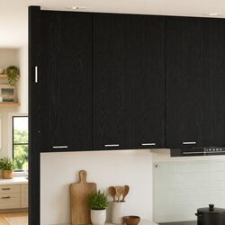 Black Oak Modern Hanging Kitchen Cabinet with Quality Build