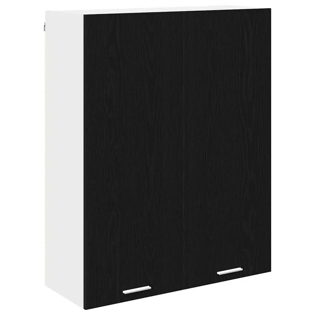 Black Oak Hanging Kitchen Cabinet for Storage
