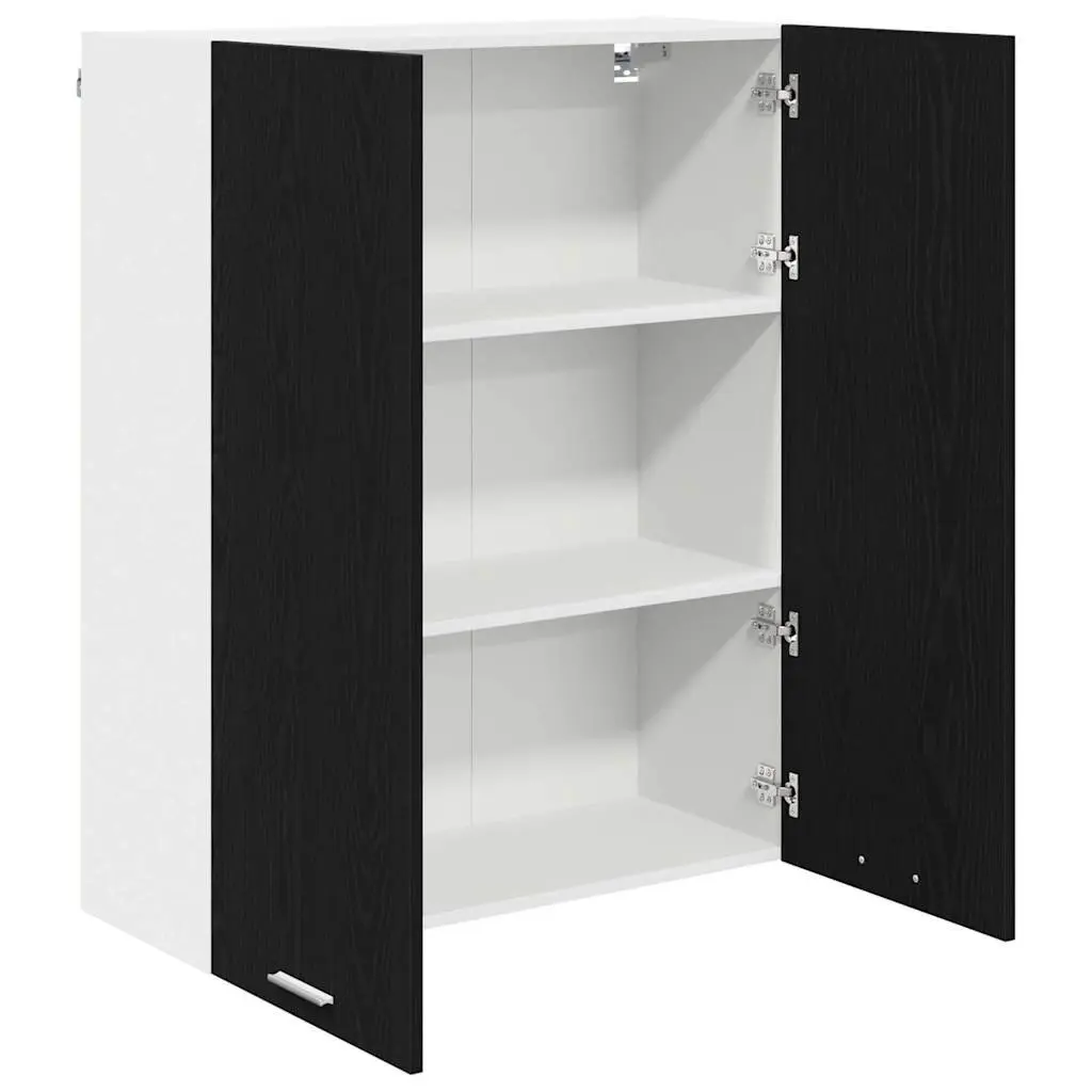 Black Oak Hanging Kitchen Cabinet for Storage