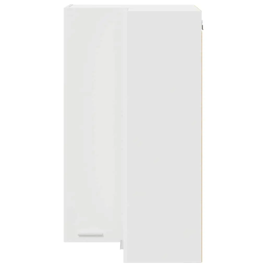 Hanging Kitchen Cabinet White Modern Storage Engineered Wood 57x57x100cm