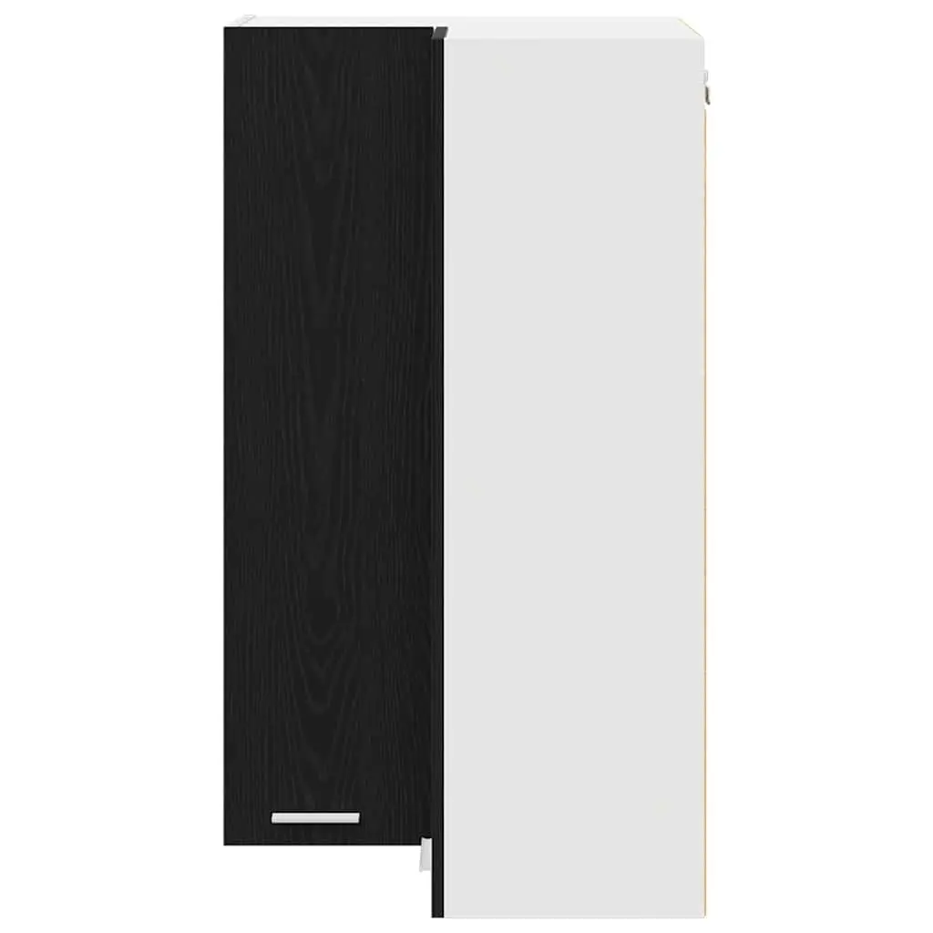 Hanging Kitchen Cabinet Engineered Wood 57x57x100cm Black Oak White