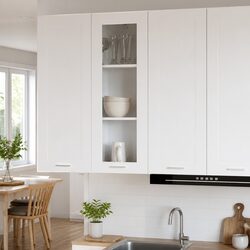 Stylish White Hanging Kitchen Cabinet with Durable Build