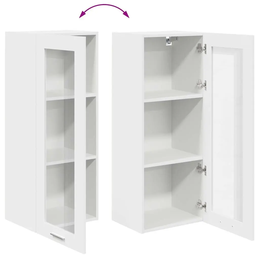 White Hanging Kitchen Cabinet with Durable Build