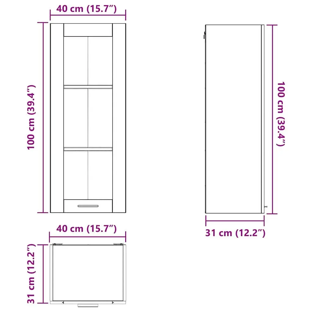 White Hanging Kitchen Cabinet with Durable Build