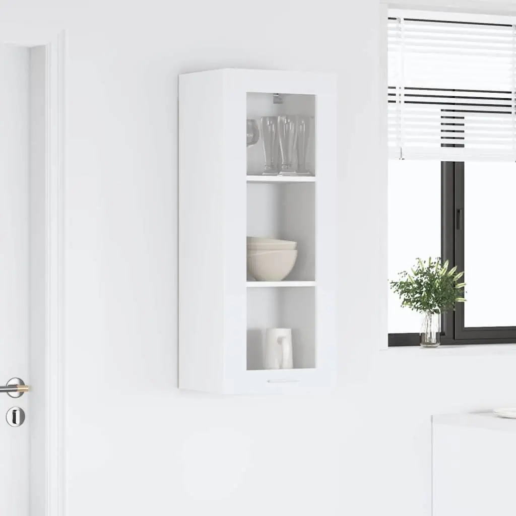 White Hanging Kitchen Cabinet with Durable Build
