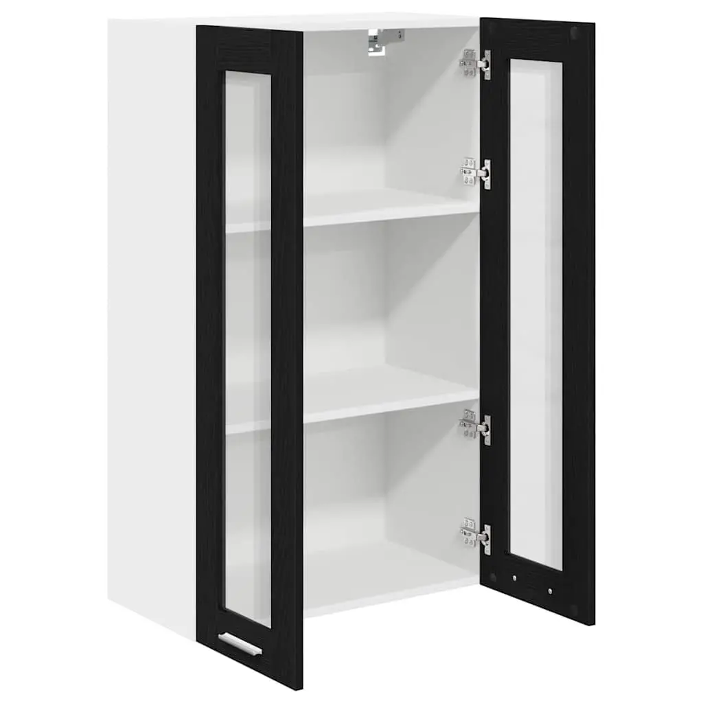 Hanging Cabinet Engineered Wood 60x31x100cm Black Oak