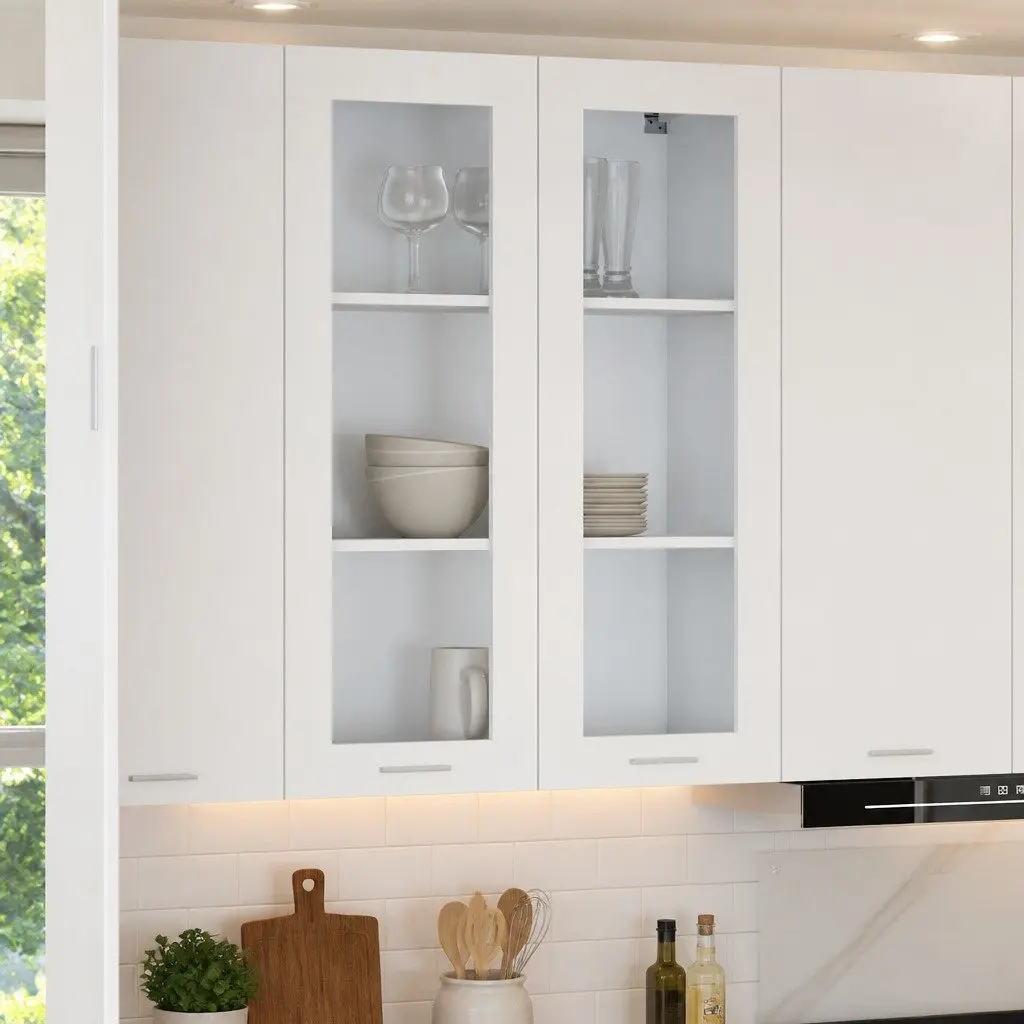 White Modern Hanging Kitchen Cabinet for Smart Storage