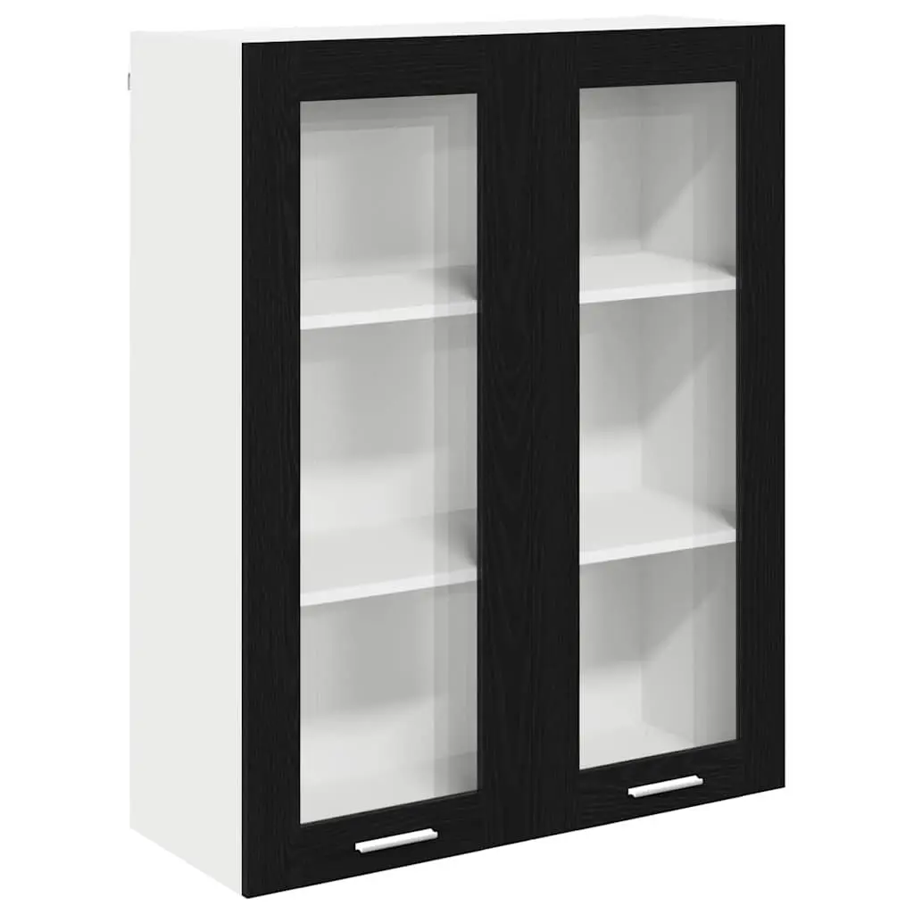Hanging Kitchen Cabinet in Black Oak Finish