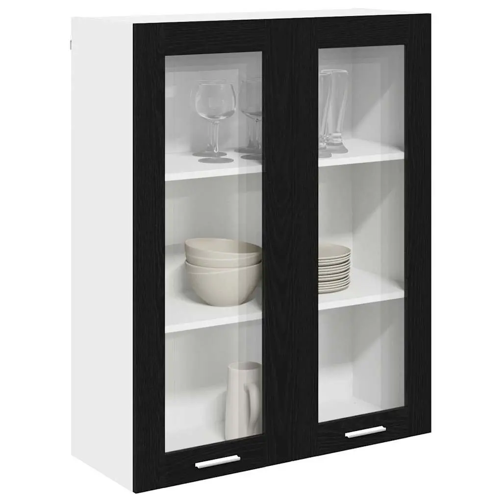 Hanging Kitchen Cabinet in Black Oak Finish