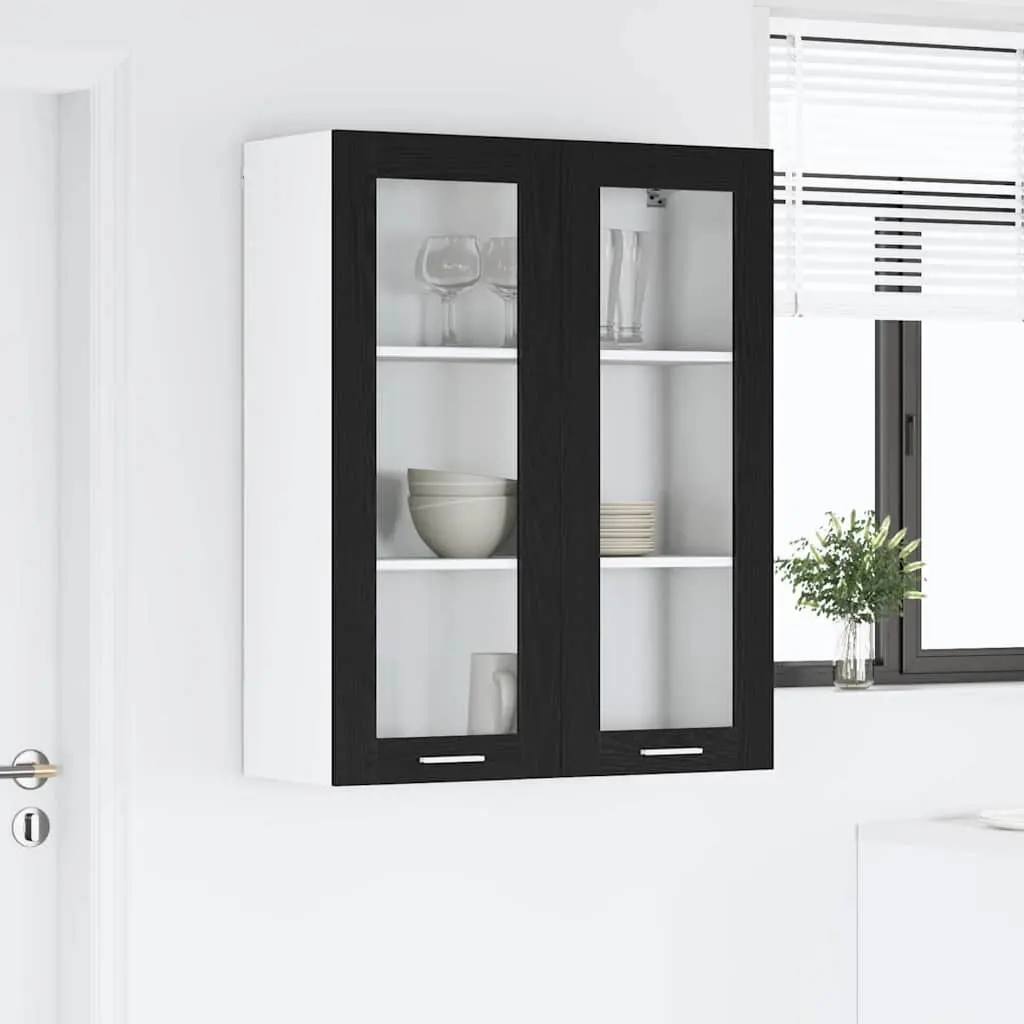 Hanging Kitchen Cabinet in Black Oak Finish