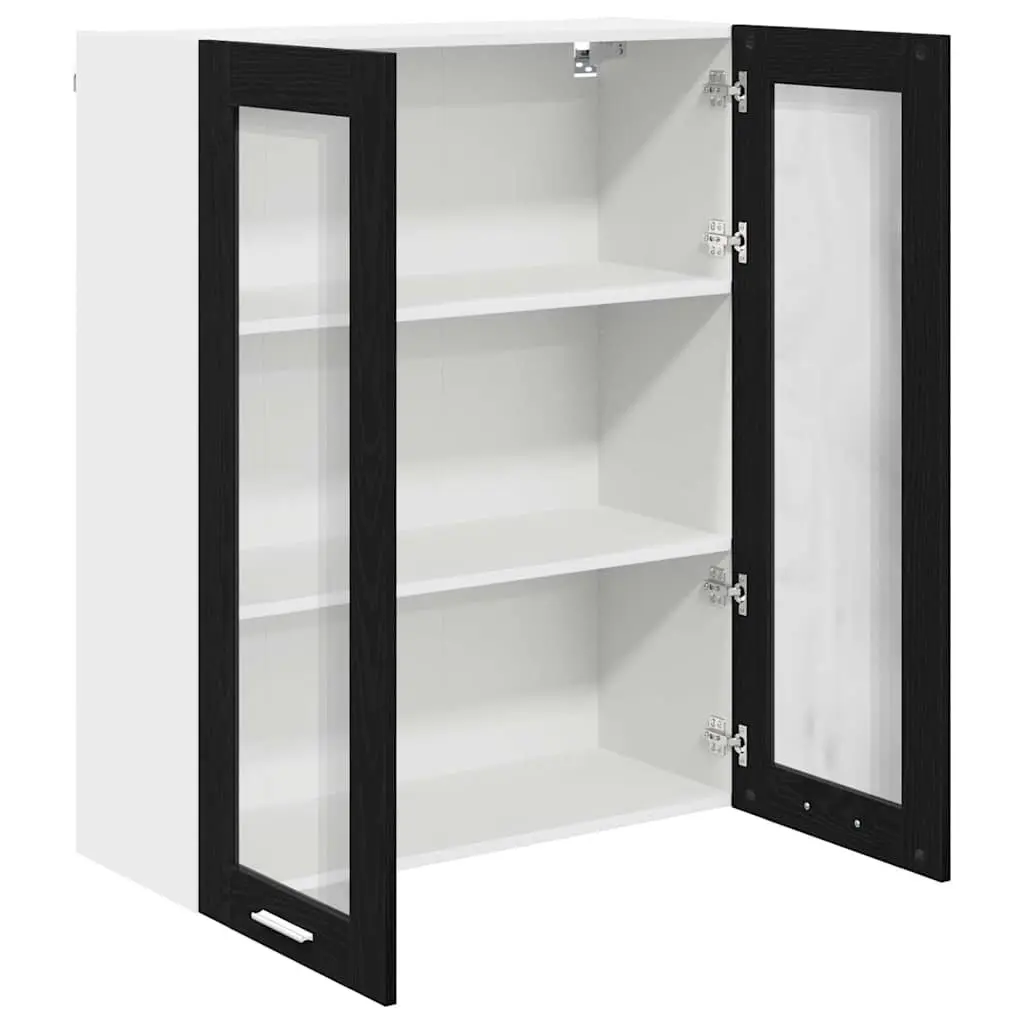Hanging Kitchen Cabinet in Black Oak Finish