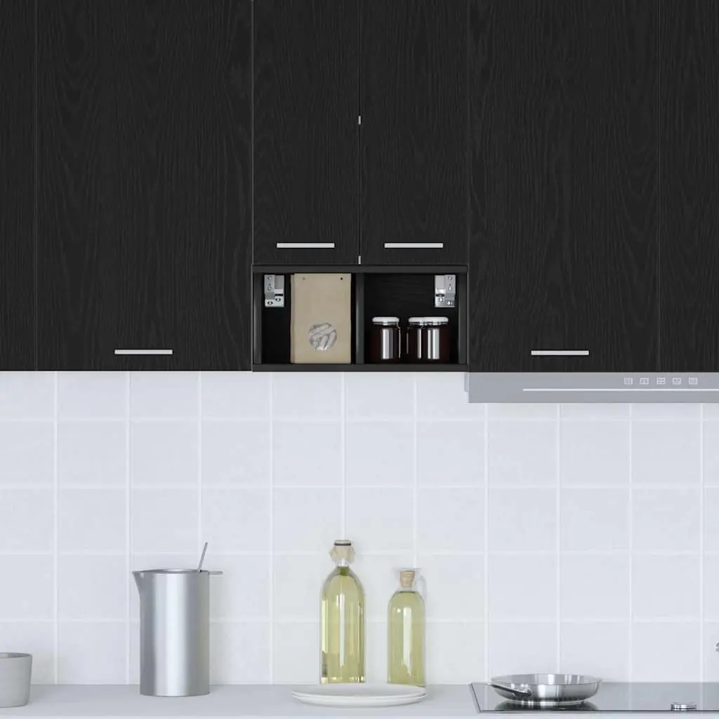 Hanging Kitchen Cabinet Engineered Wood Black Oak 20x29.5x40cm