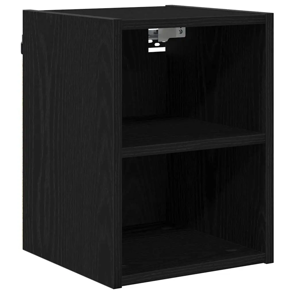 Black Oak Hanging Kitchen Storage Cupboard