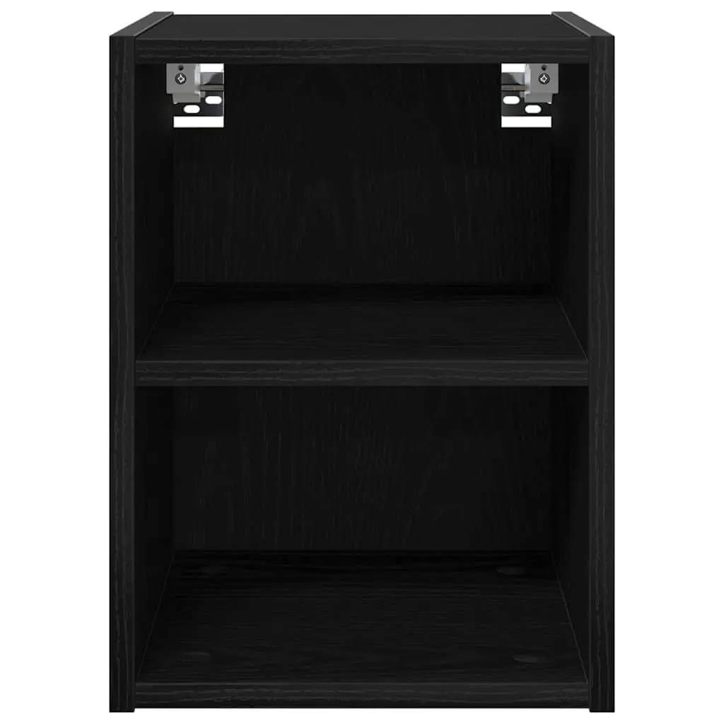 Black Oak Hanging Kitchen Storage Cupboard