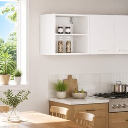 Sturdy White Kitchen Cabinet for Efficient Storage