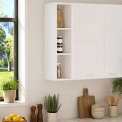 Durable White Hanging Kitchen Cabinet for Modern Spaces