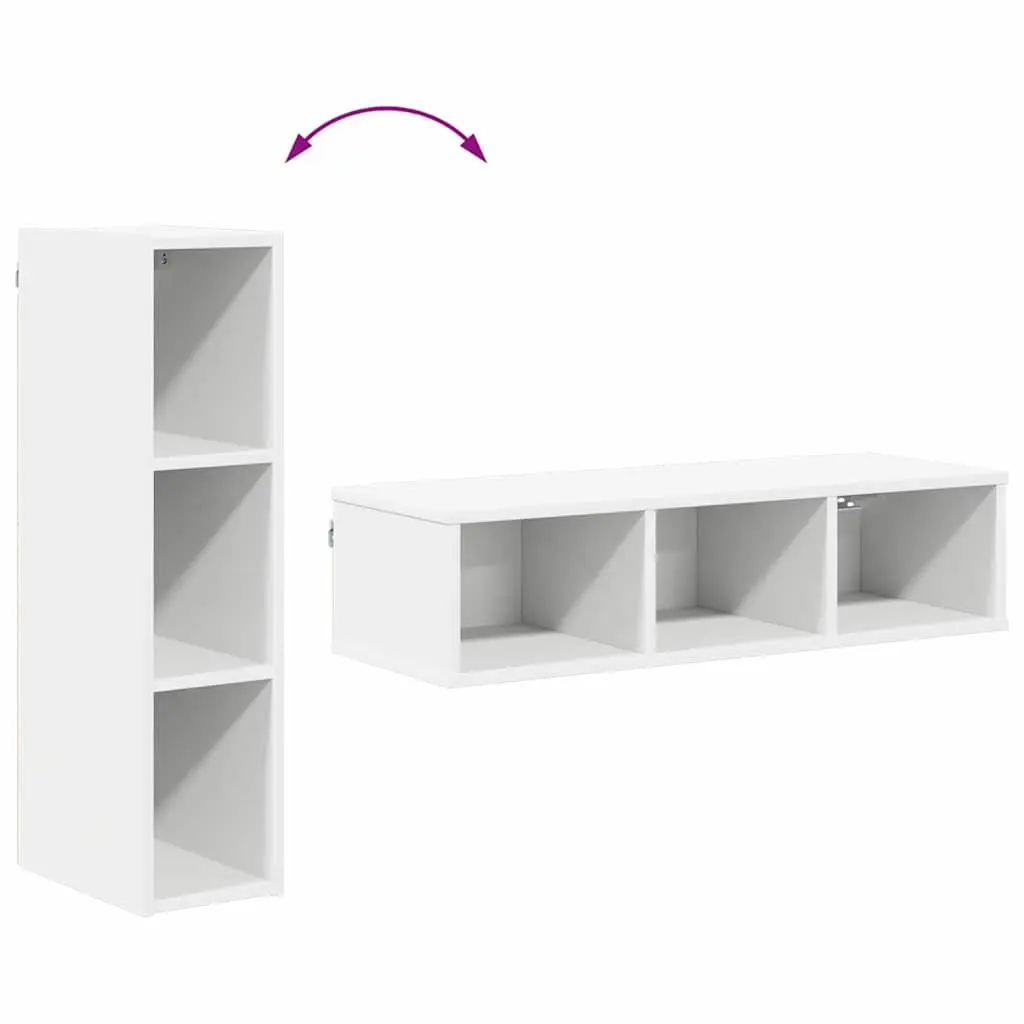 Hanging Kitchen Cabinet White Modern Storage 20x29.5x80cm Engineered Wood