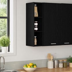 Modern Black Oak Kitchen Cabinet for Efficient Storage