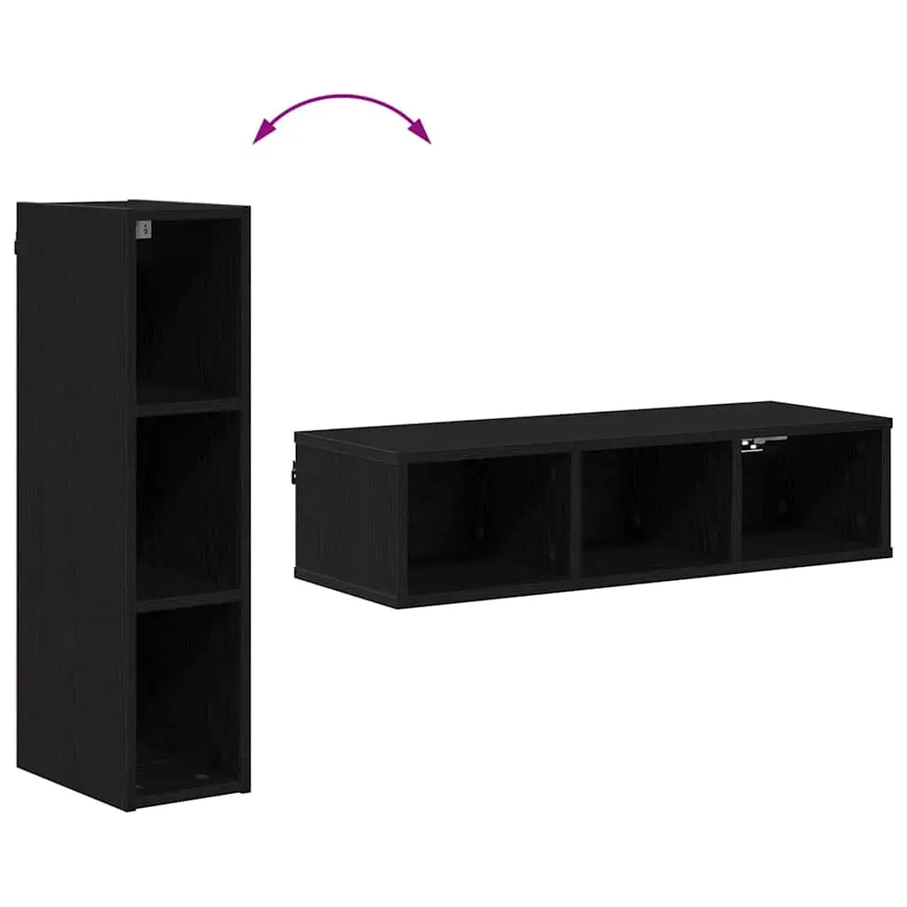Hanging Kitchen Cabinet Black Oak Modern Storage Engineered Wood 20 x 29.5 x