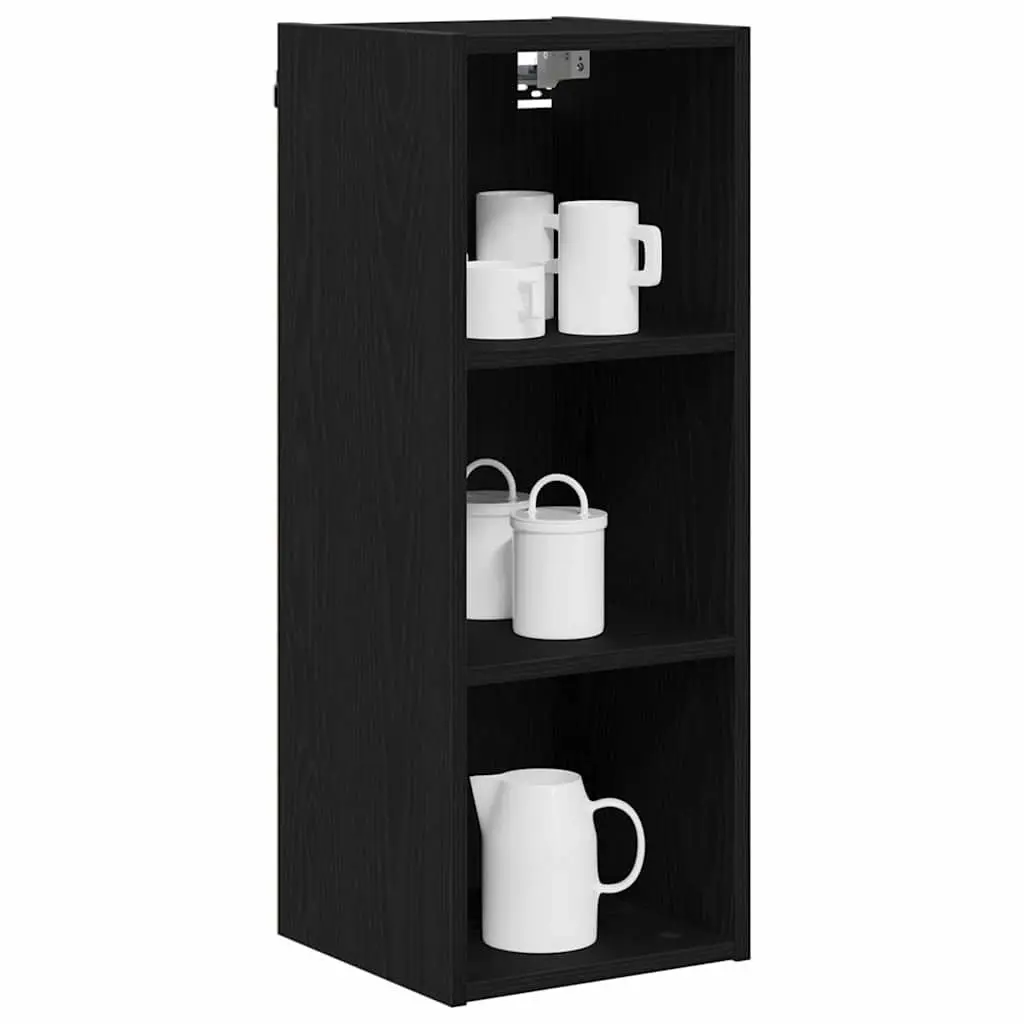 Black Oak Engineered Wood Hanging Kitchen Cabinet