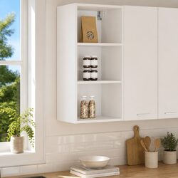 White Modern Hanging Kitchen Cabinet for Efficient Storage